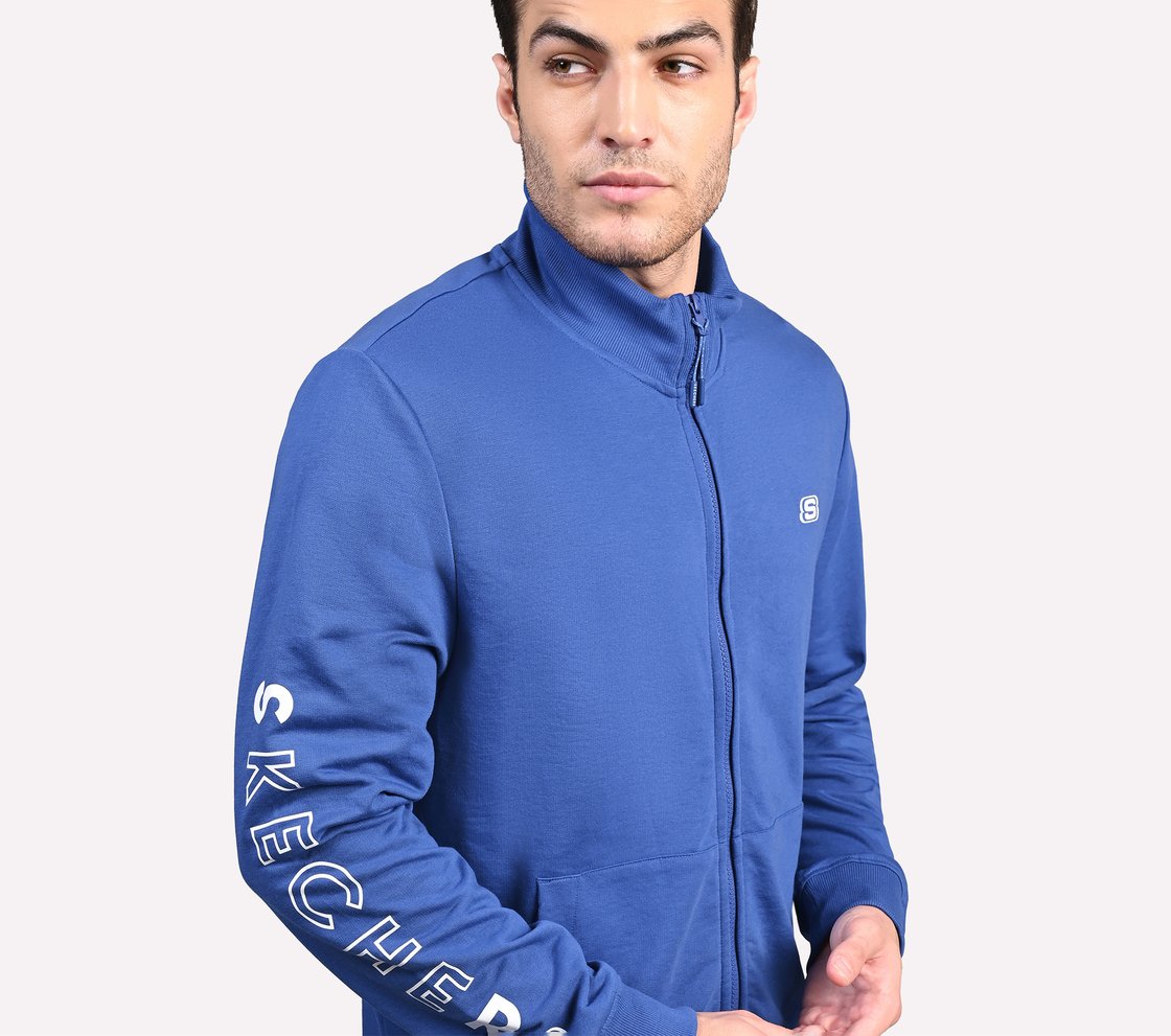 SKECHERS LIFESTYLE JACKET, ROYAL/BLUE Apparel Right View