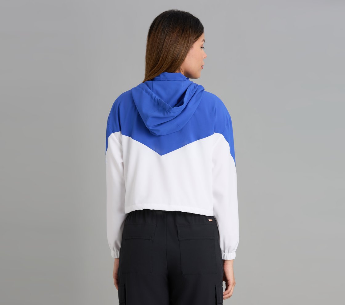 COLOR BLOCKED JACKET, WHITE Apparel Left View