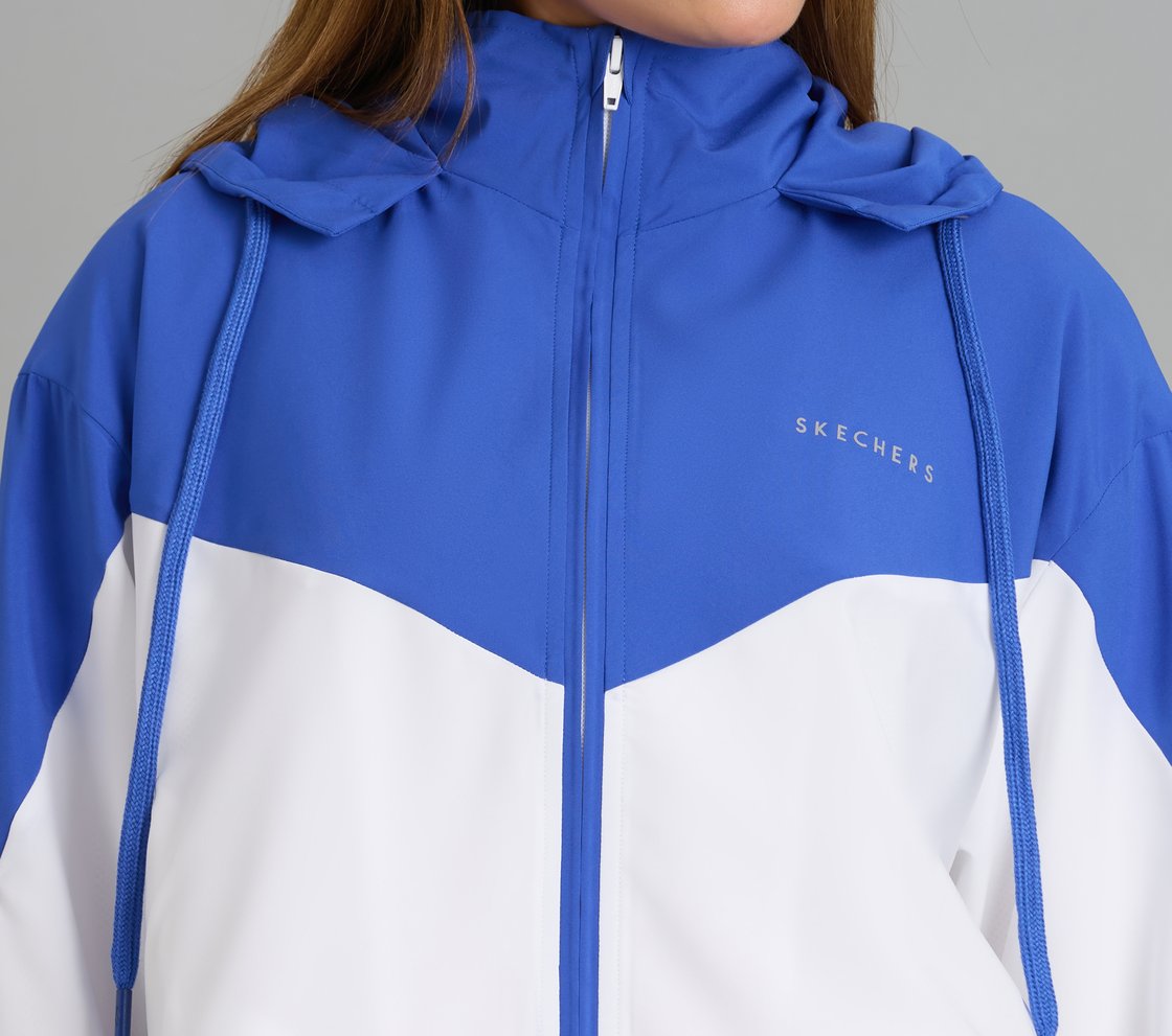 COLOR BLOCKED JACKET, WHITE Apparel Right View