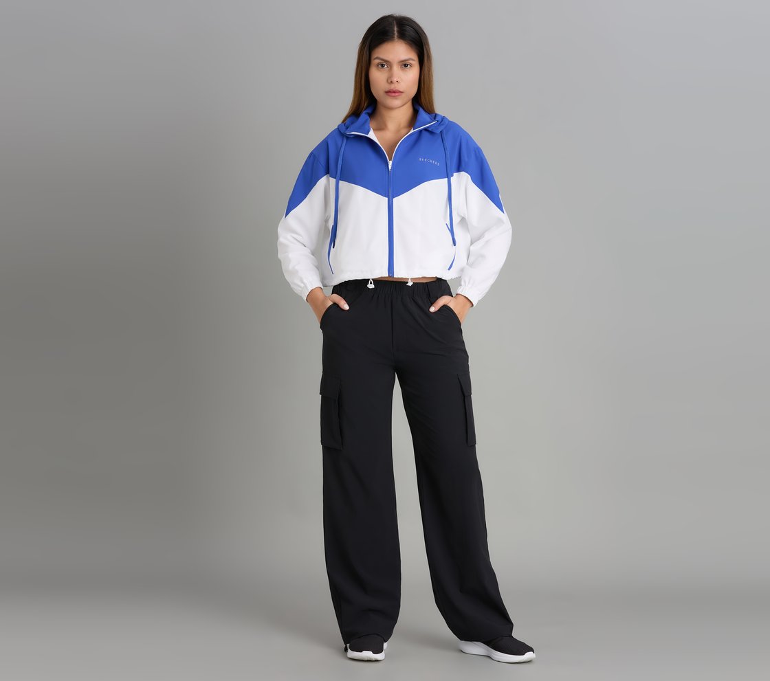 COLOR BLOCKED JACKET, WHITE