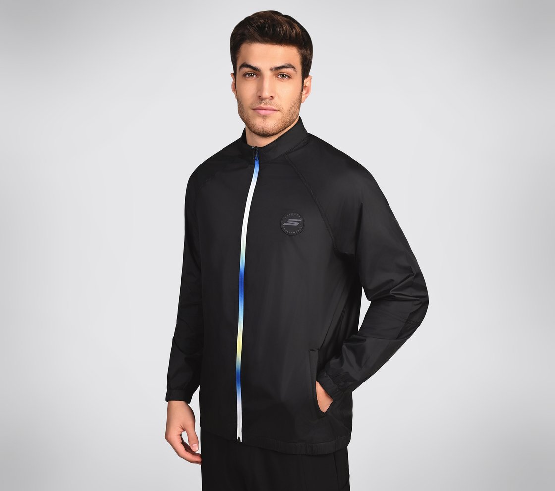 SL OMBRE JACKET, BLACK/CHARCOAL/BLUE Apparel Top View