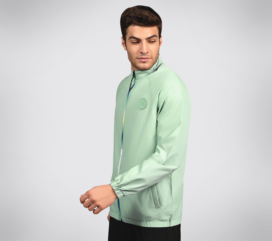 SL OMBRE JACKET, GREY/MINT Apparel Top View