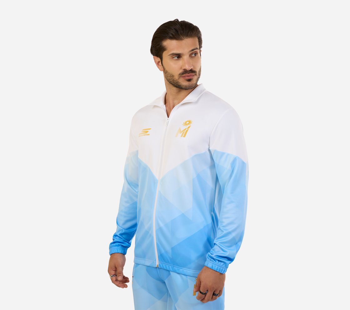 MI FAN PRINTED JACKET, WHT/NVY/BLUE