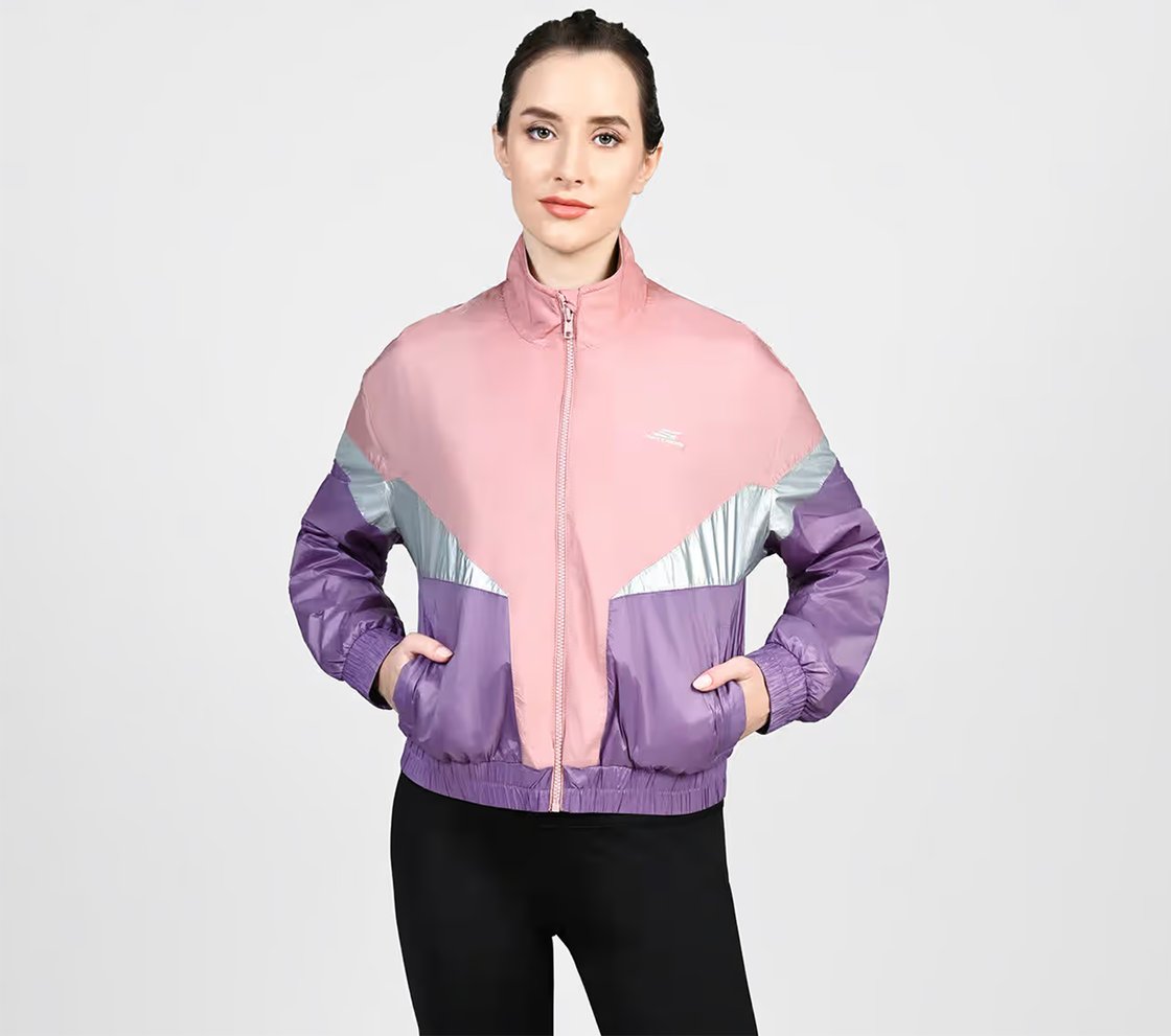 SL MOTO JACKET, WHITE/GREY/PINK