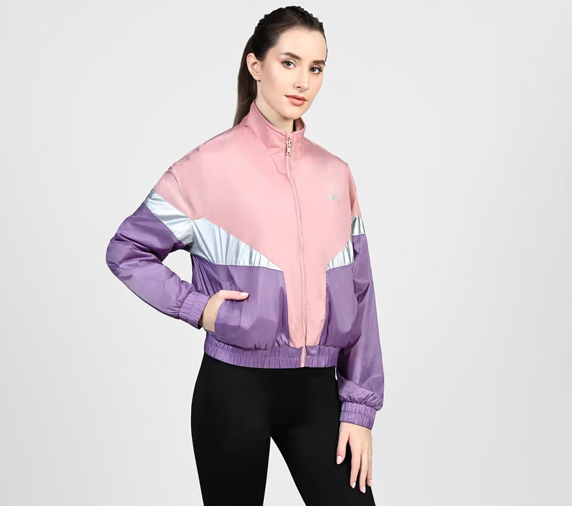 SL MOTO JACKET, WHITE/GREY/PINK