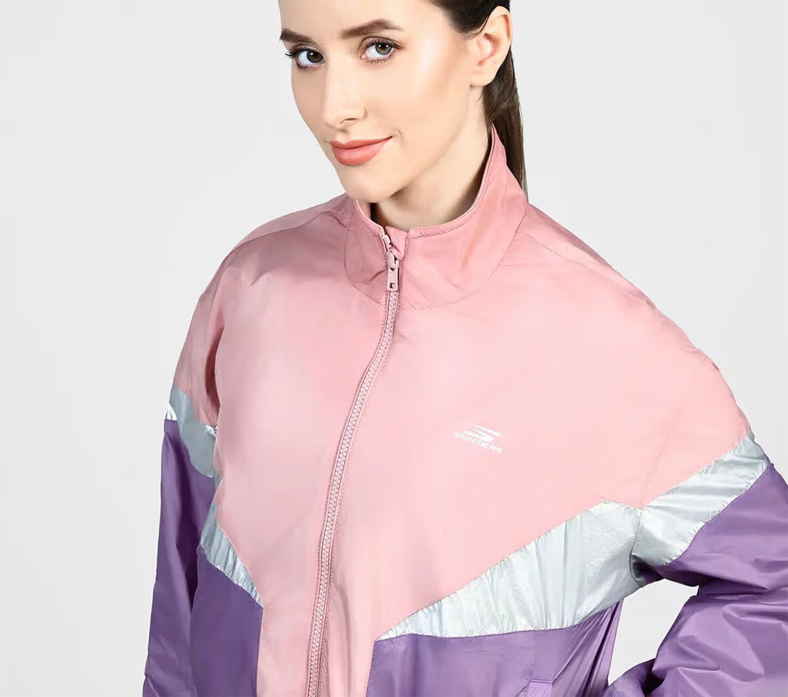 SL MOTO JACKET, WHITE/GREY/PINK