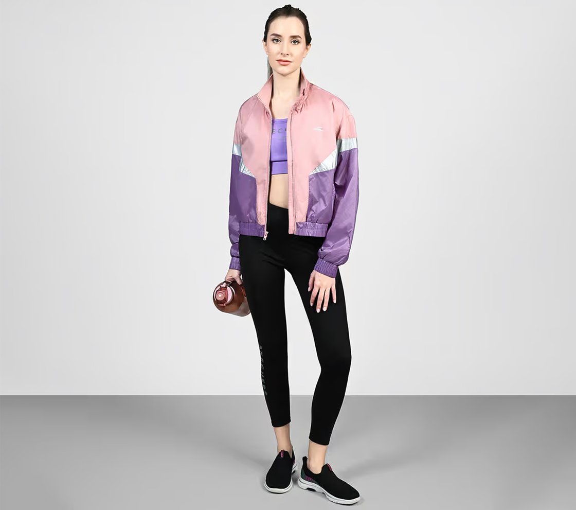 SL MOTO JACKET, WHITE/GREY/PINK