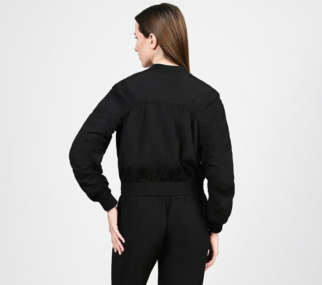 SL RACER CROP JACKET, BBBBLACK Apparel Left View