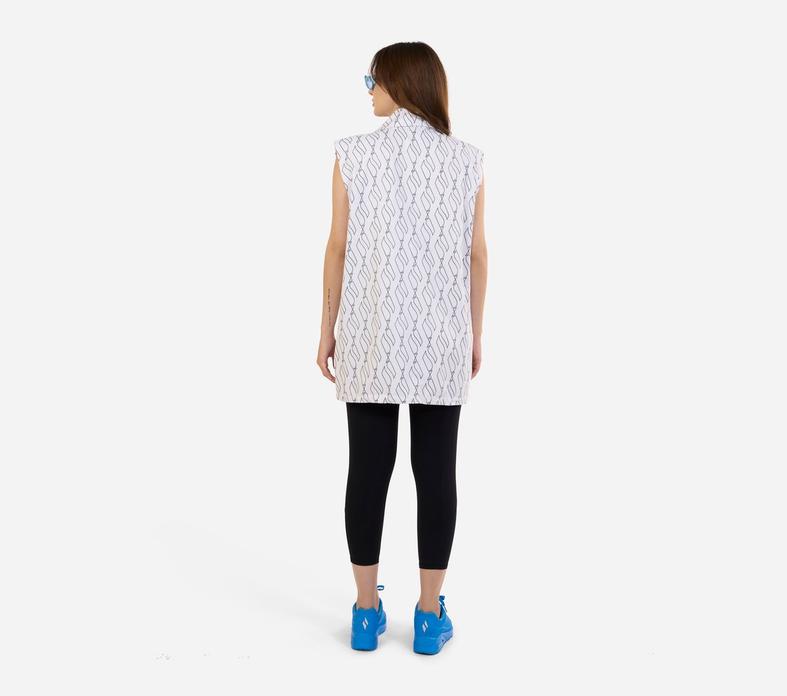 SLEEVELESS JACKET, WHITE Apparel Left View