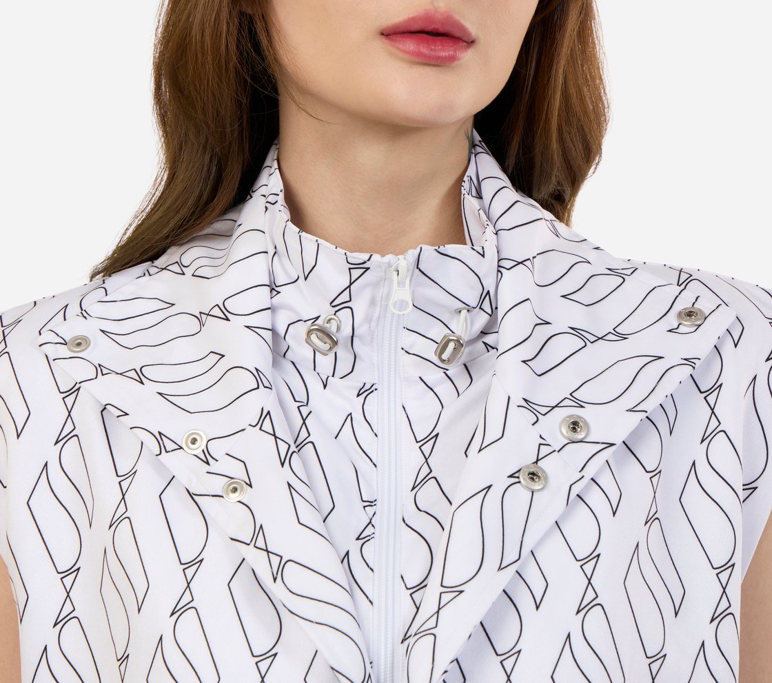 SLEEVELESS JACKET, WHITE Apparel Right View
