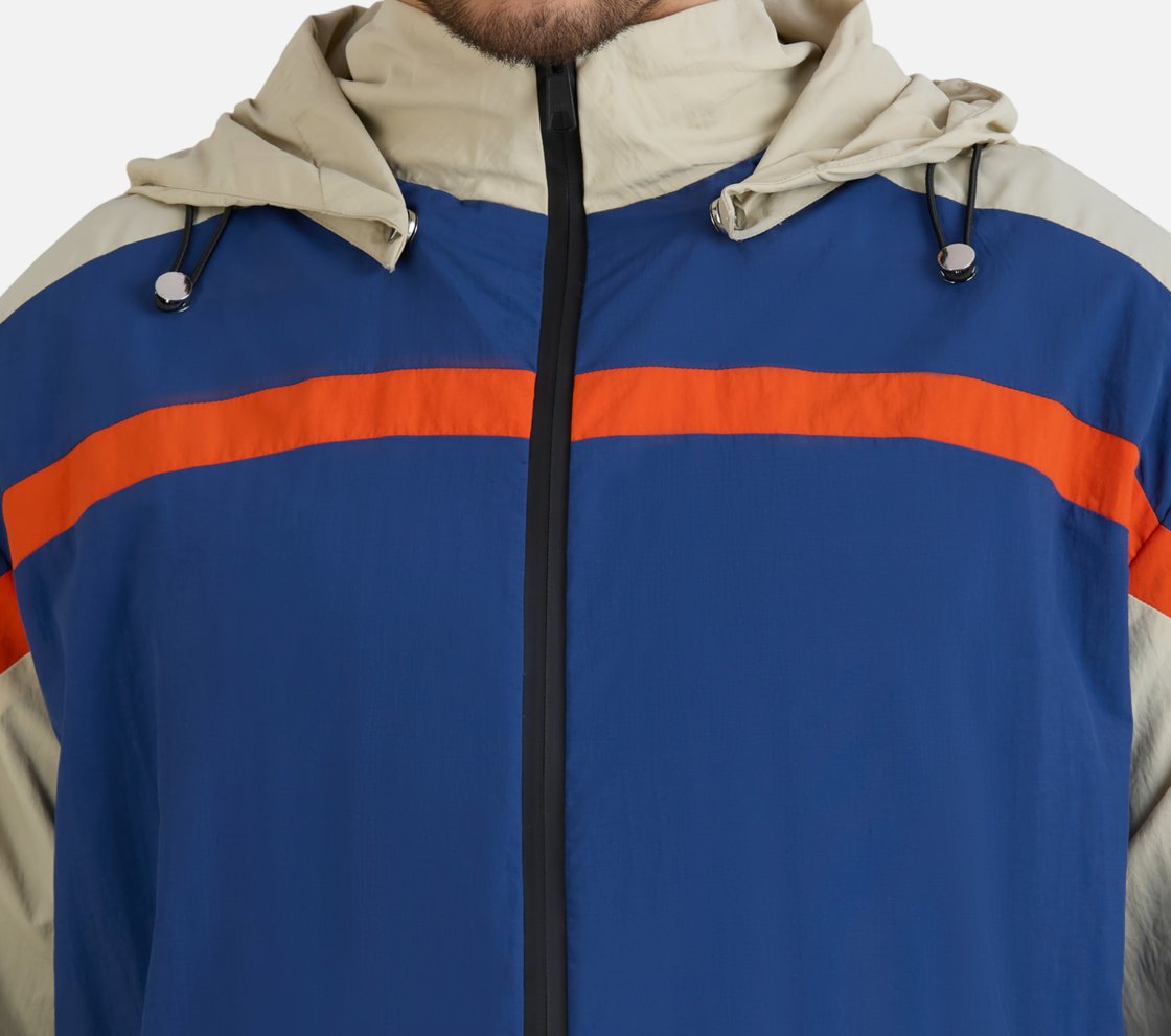 MENS COLORBLOCK JACKET, NAVY/LT.BLUE
