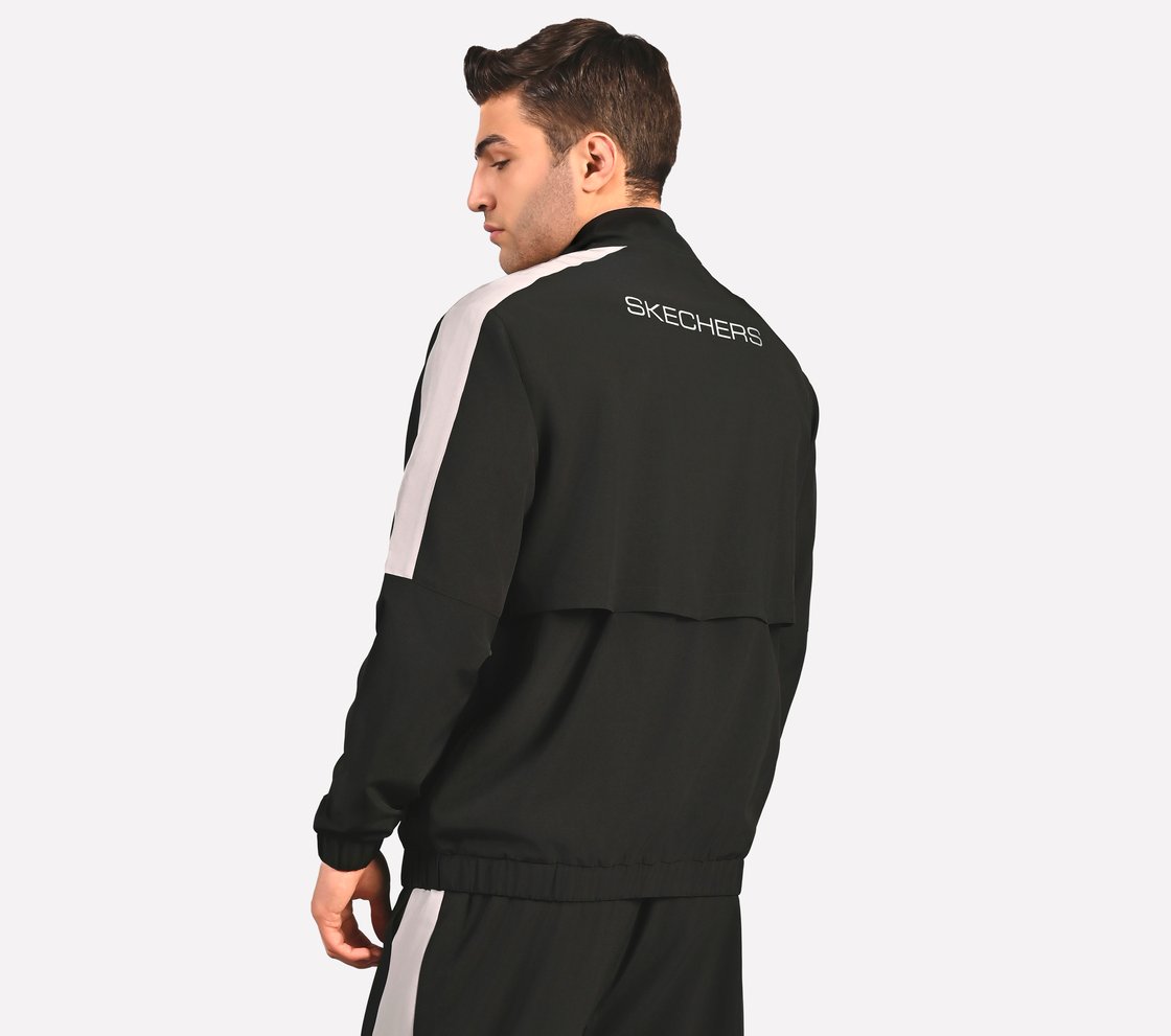 MENS COLORBLOCK TRACK JACKET, NAVY Apparel Left View