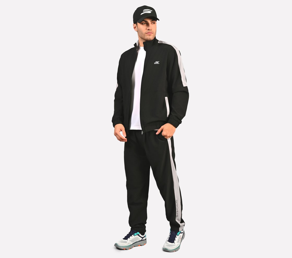 MENS COLORBLOCK TRACK JACKET, NAVY Apparel Right View