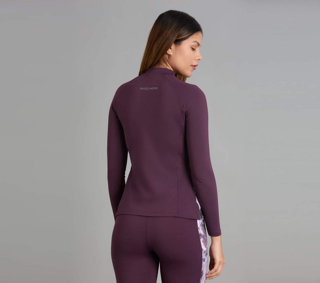 PLACEMENT PRINT JACKET, WHITE/TURQ/PURPLE
