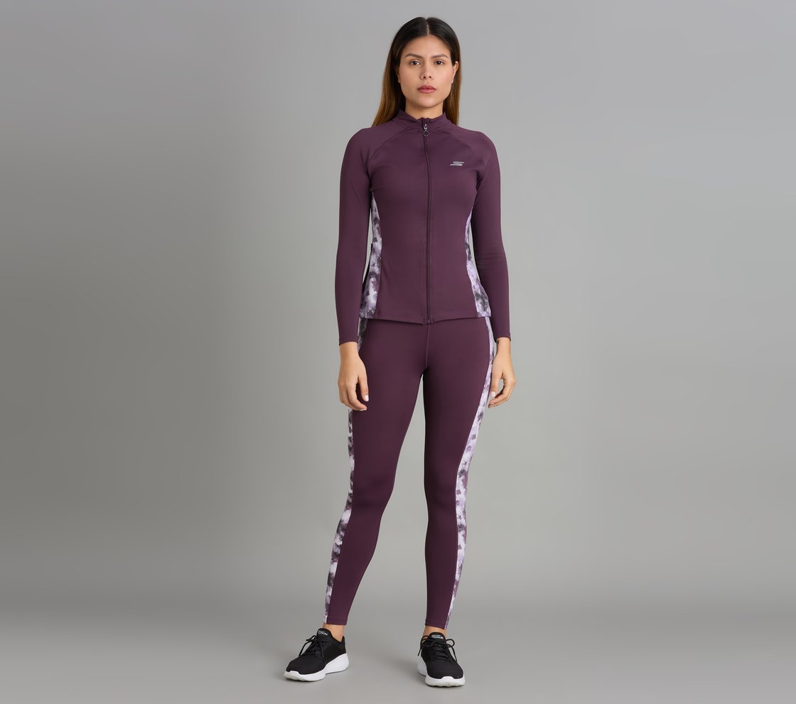 PLACEMENT PRINT JACKET, WHITE/TURQ/PURPLE Apparel Right View
