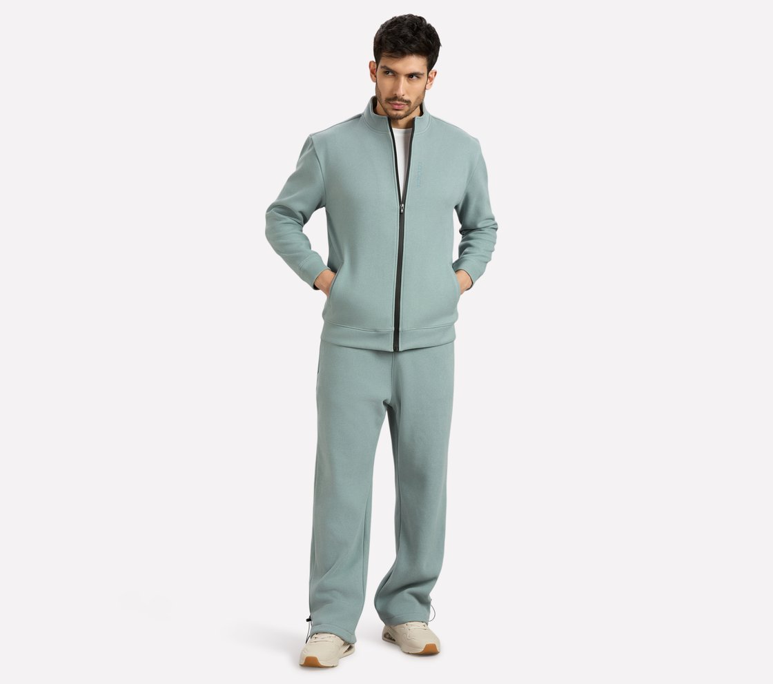 AIRY TRAVELLER FLEECE JACKET, OFF WHITE/NAVY Apparel Right View