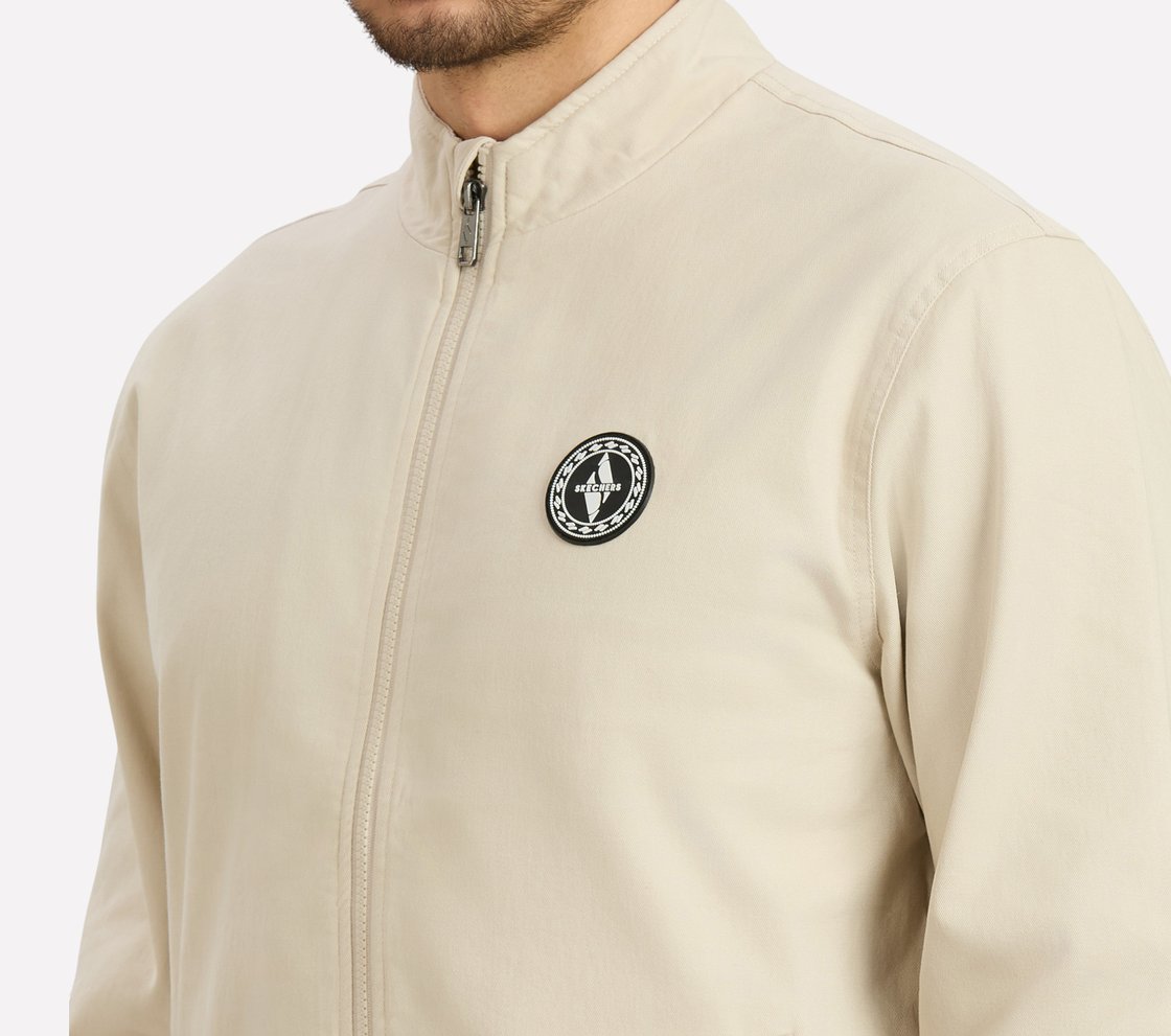 SKECHERS LIFESTYLE JACKET, NATURAL/BLUE
