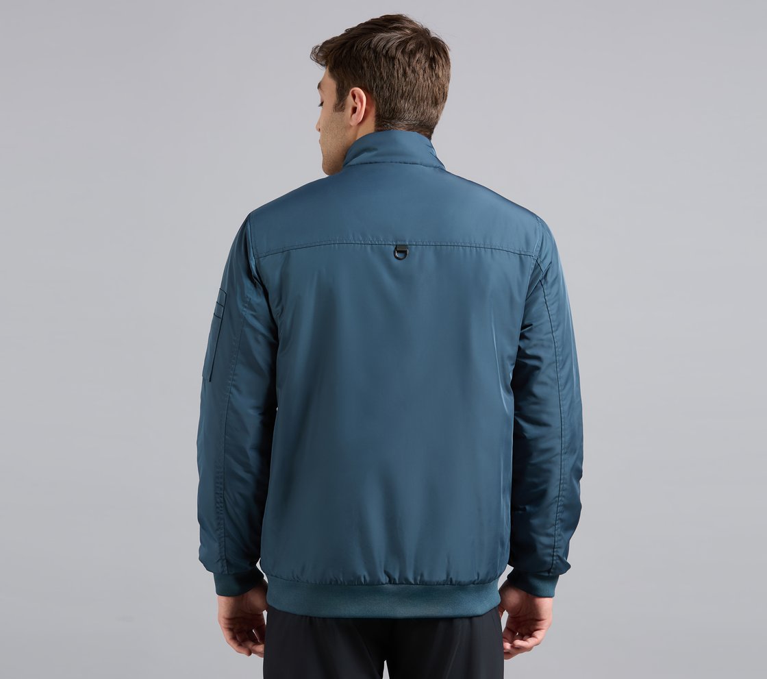 DOUBLE POCKET JACKET, TAUPE/BLUE Apparel Left View