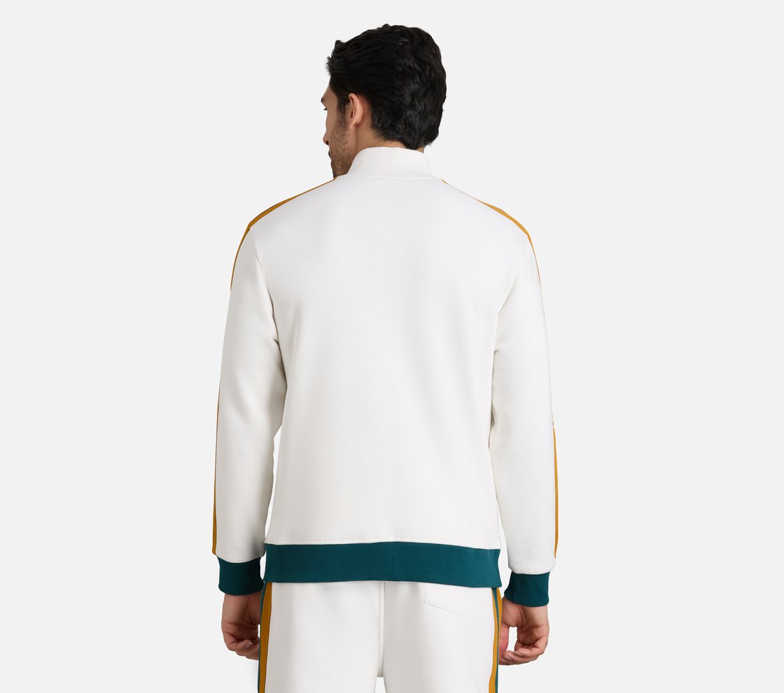 CONTRAST SHOULDER TAPE JACKET, WHITE