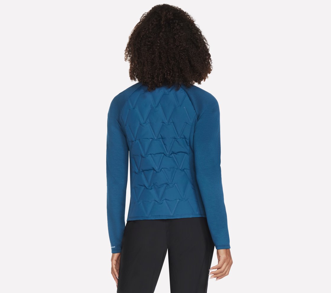 GOSHIELD HYBRID PERFORMANCE JACKET, TEAL/NAVY Apparel Top View