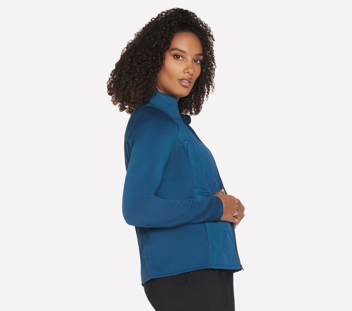 GOSHIELD HYBRID PERFORMANCE JACKET, TEAL/NAVY Apparel Bottom View