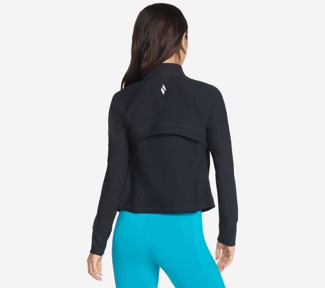 GOFLEX RIB JACKET, BBBBLACK Apparel Top View