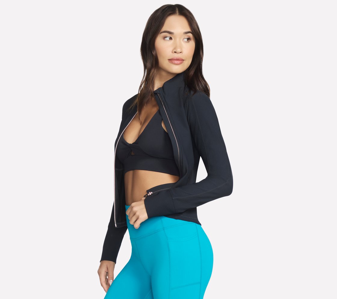 GOFLEX RIB JACKET, BBBBLACK Apparel Bottom View