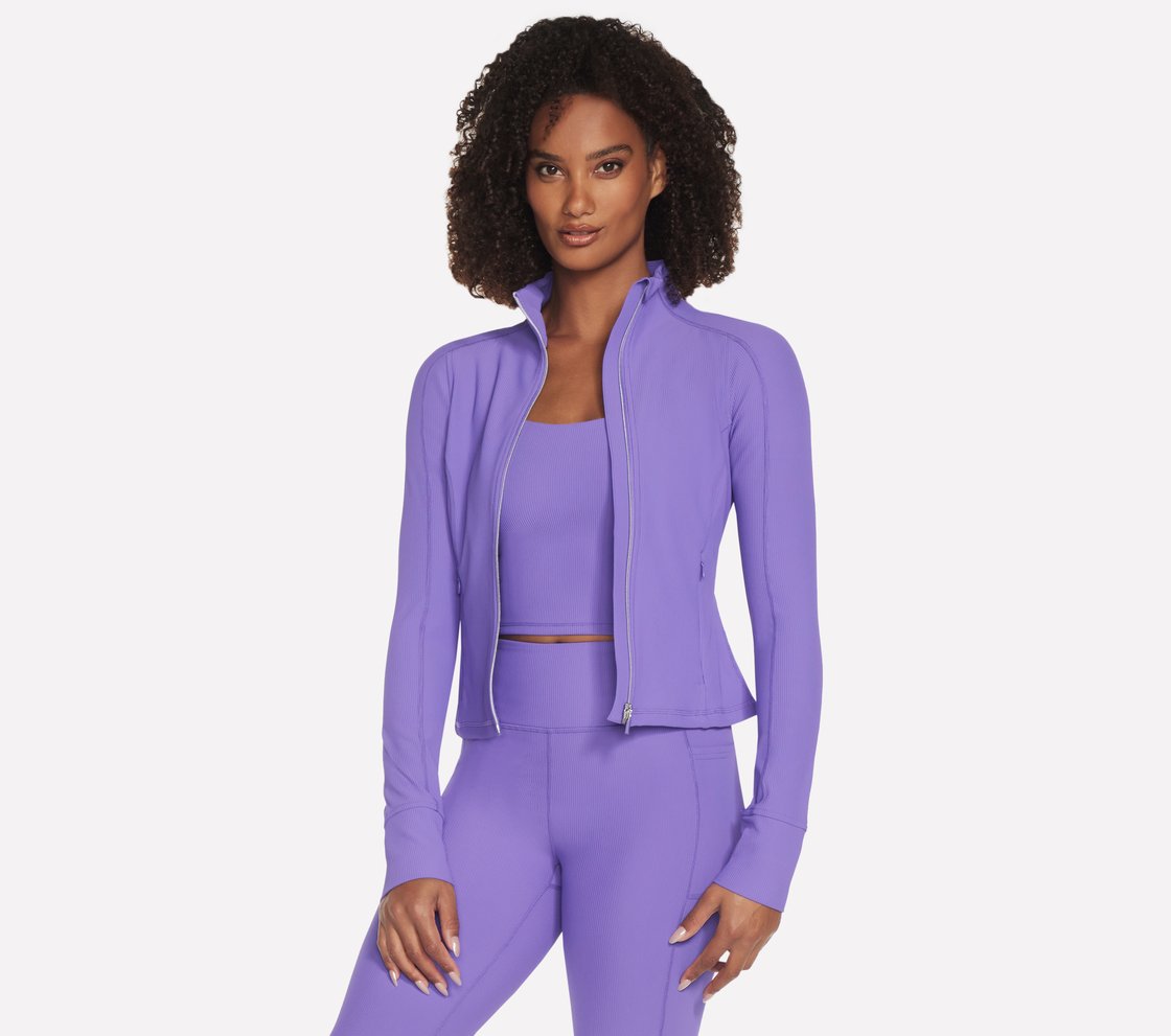 GOFLEX RIB JACKET, NEON PINK/PURPLE Apparel Lateral View