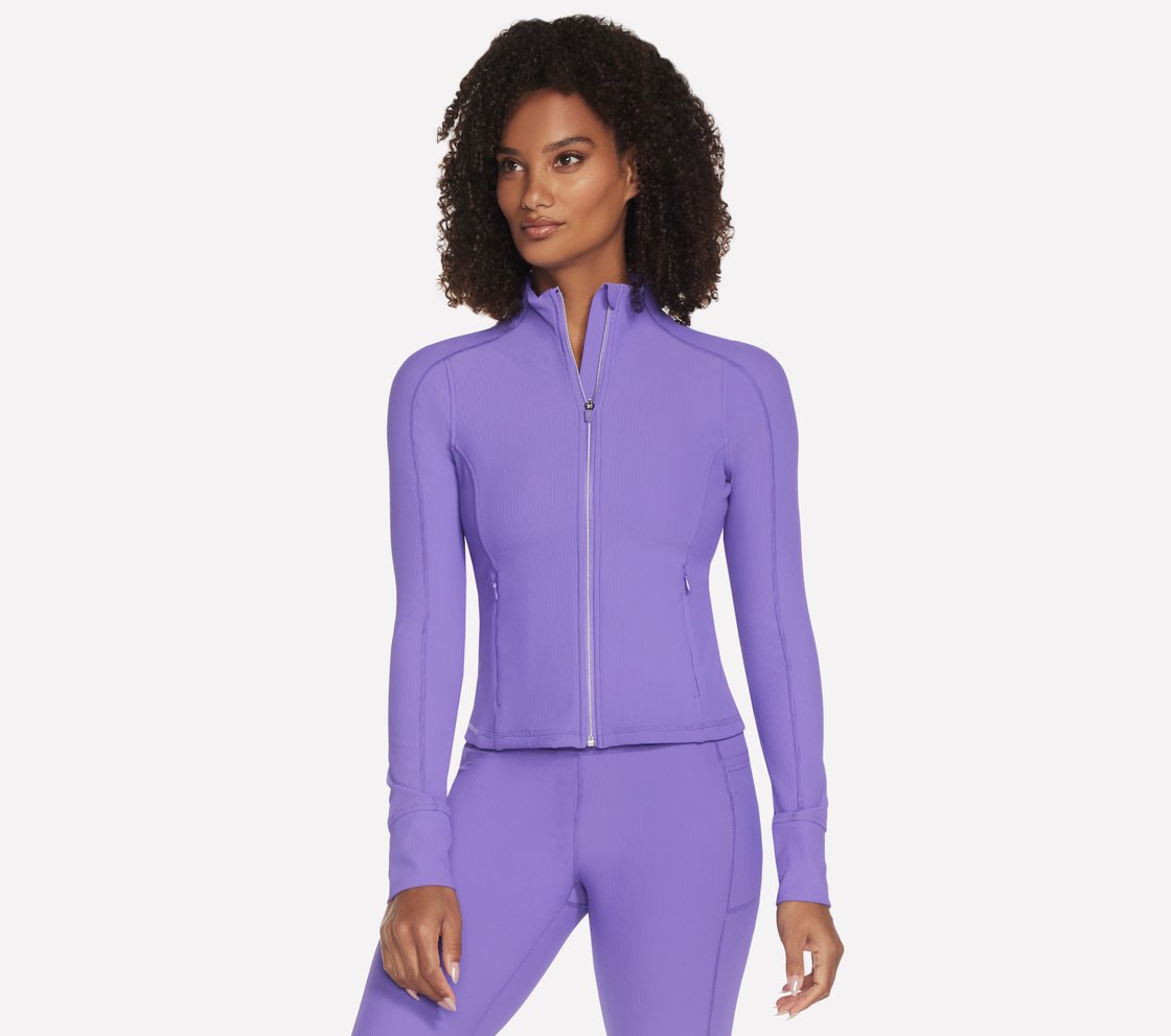 GOFLEX RIB JACKET, NEON PINK/PURPLE Apparel Left View