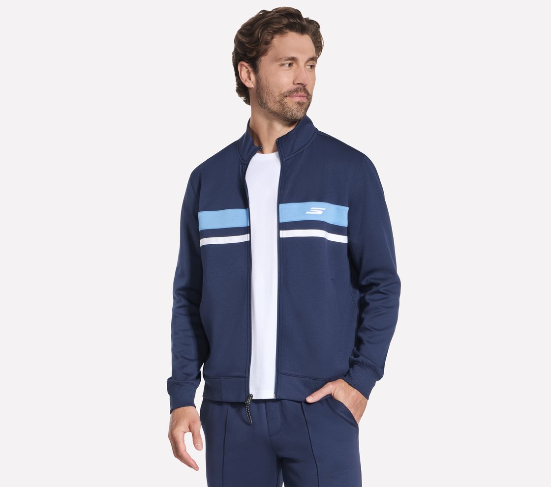 PERFORMANCE TRACK JACKET, NAVY Apparel Left View