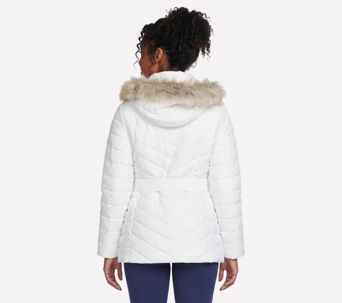 ON-THE-GO BELTED PARKA, WHITE