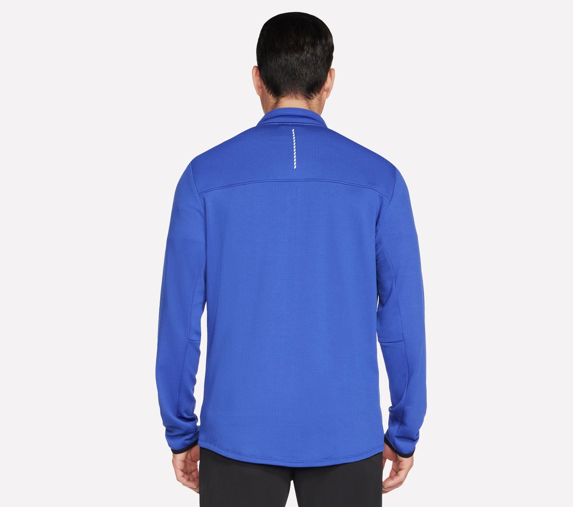 SKECH KNITS ULTRA GO THERMAL, GUN METAL/ROYAL Apparel Top View