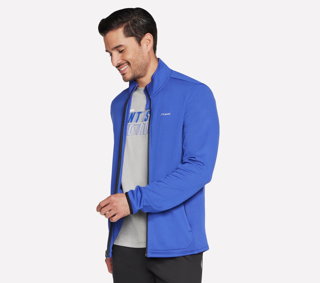 SKECH KNITS ULTRA GO THERMAL, GUN METAL/ROYAL Apparel Bottom View