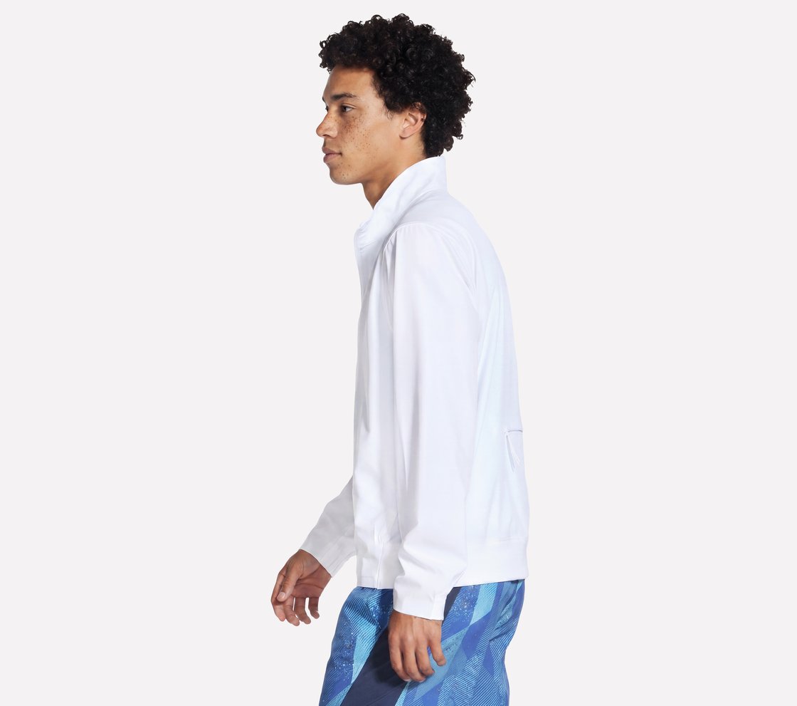 SKECHERS PREMIER JACKET, WHITE Apparel Bottom View