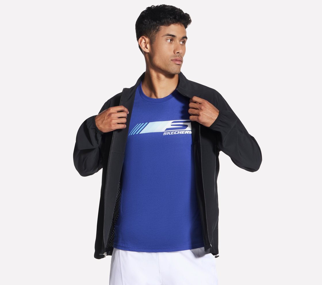 SKECHERS PREMIER DEUCE JACKET, BLACK