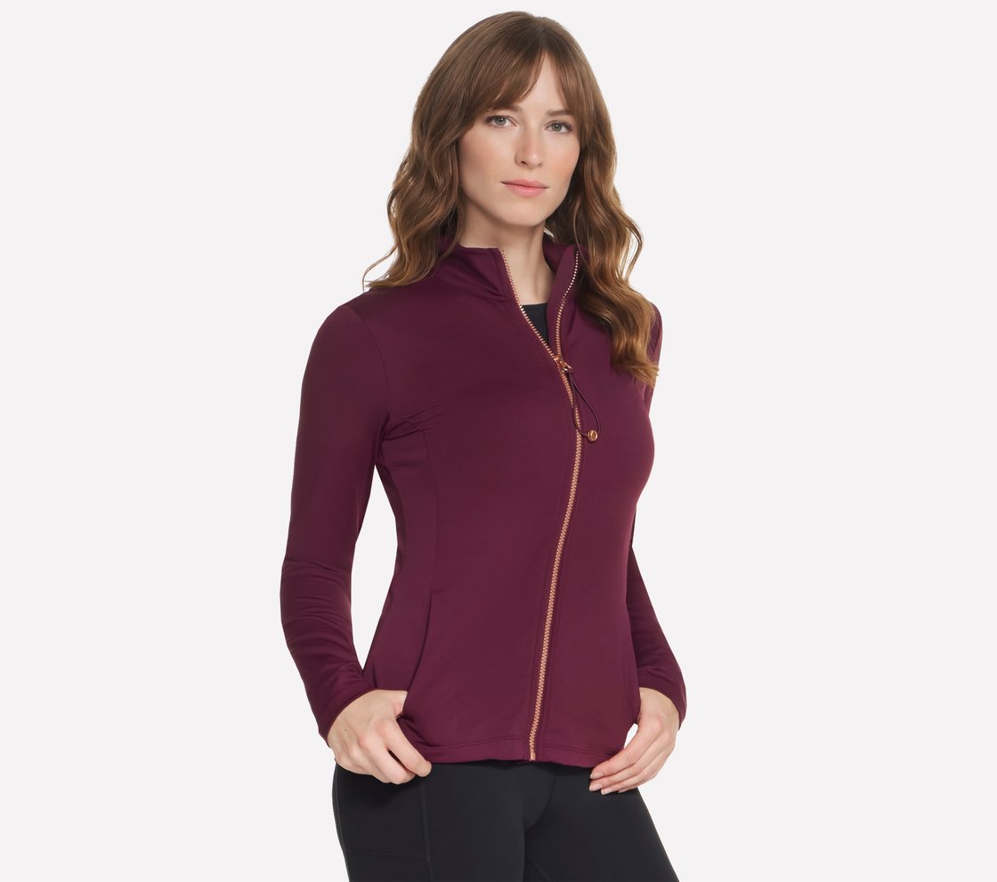 GOFLEX HARMONY FULL ZIP JACKE, BURGUNDY/PINK
