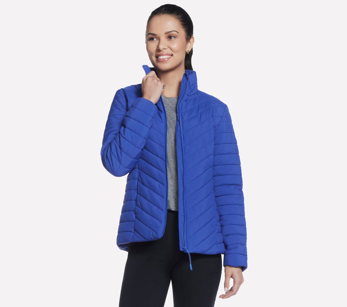 GOSHIELD EVERYDAY JACKET, GUN METAL/ROYAL Apparel Lateral View