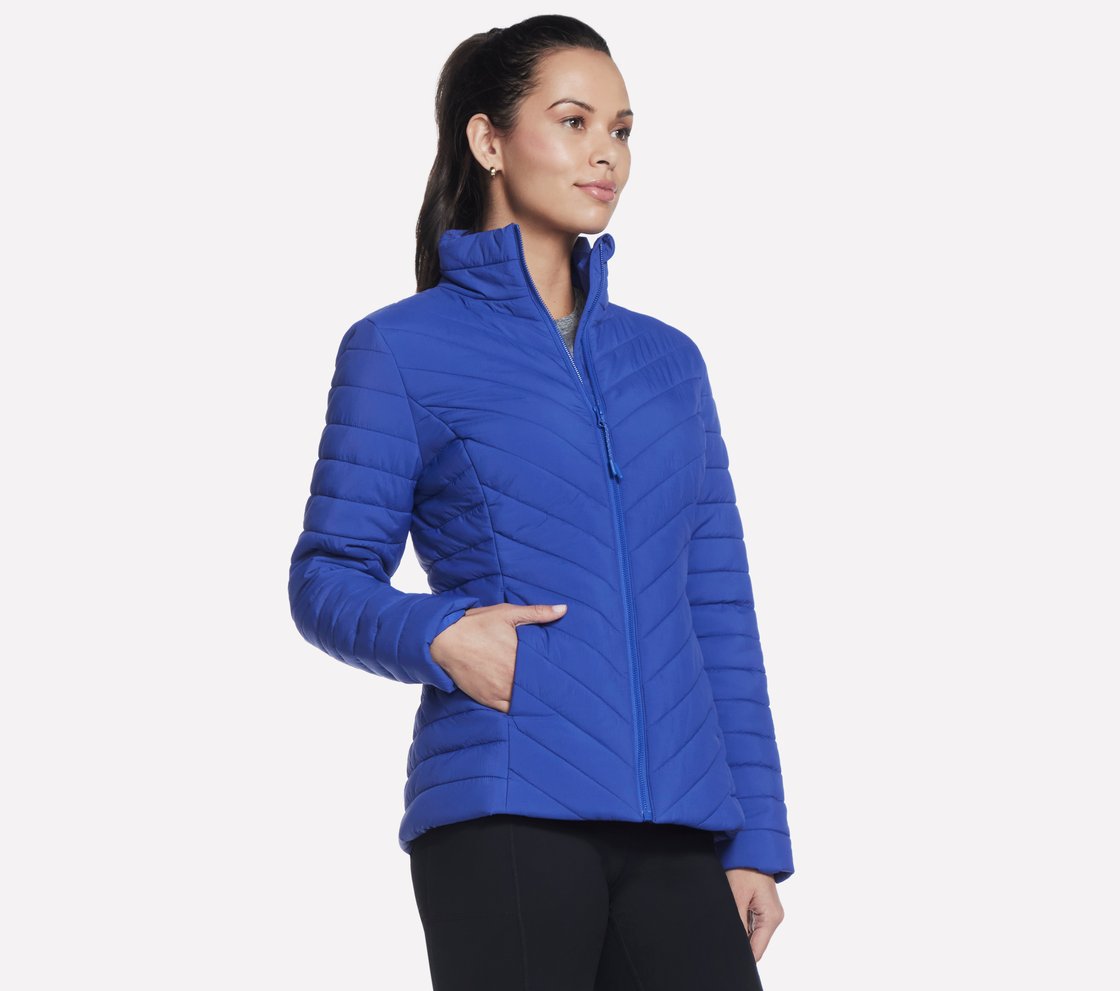 GOSHIELD EVERYDAY JACKET, GUN METAL/ROYAL Apparel Bottom View