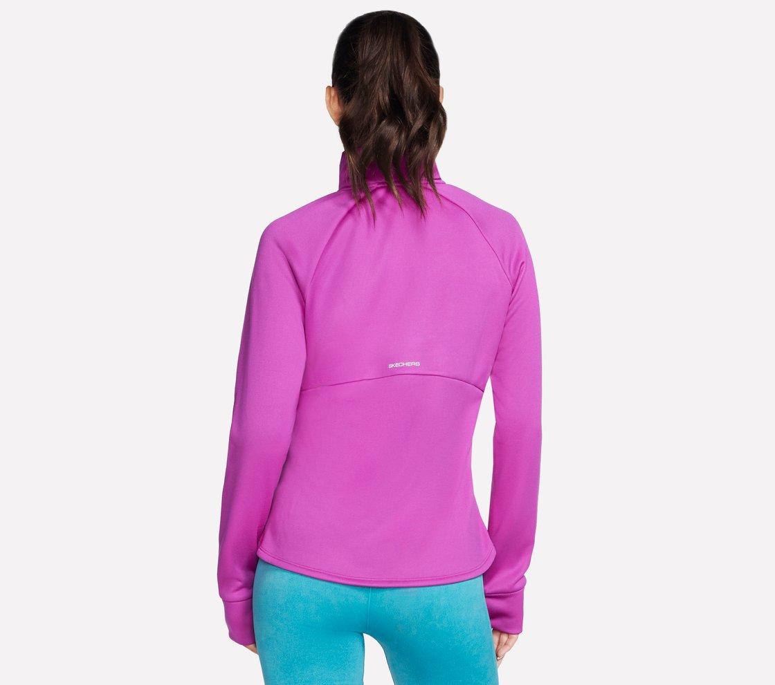 PERFORMANCE TECH FLEECE JACKET, VIOLET Apparel Top View