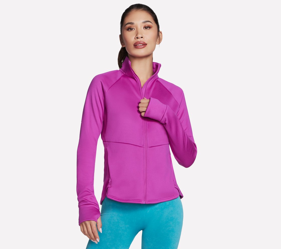 PERFORMANCE TECH FLEECE JACKET, VIOLET Apparel Left View