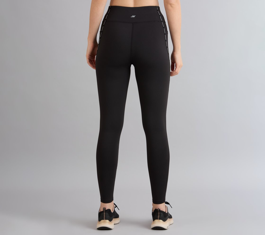 POWER MESH PANELLED LEGGING, BLACK Apparel Bottom View