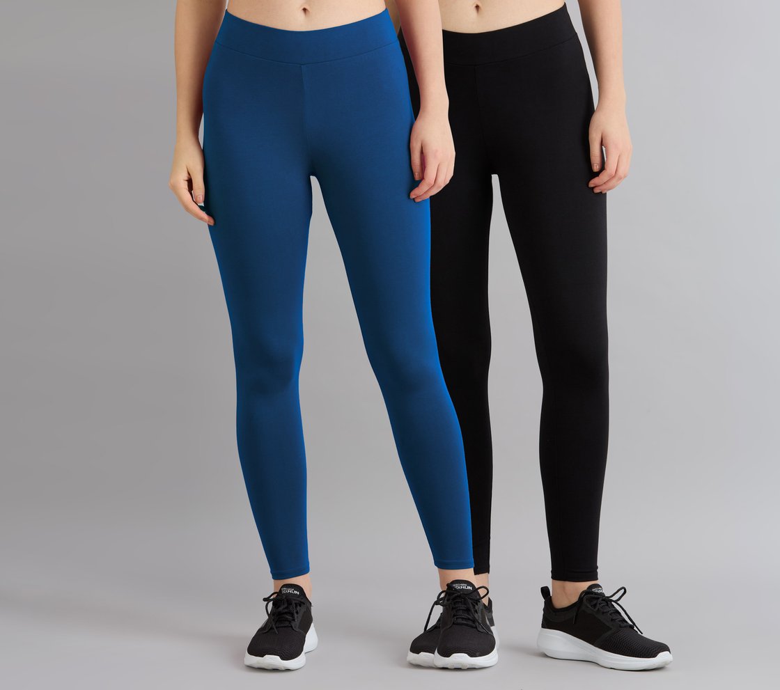 PACK OF 2 LEGGING, LUGGAGE/BLACK