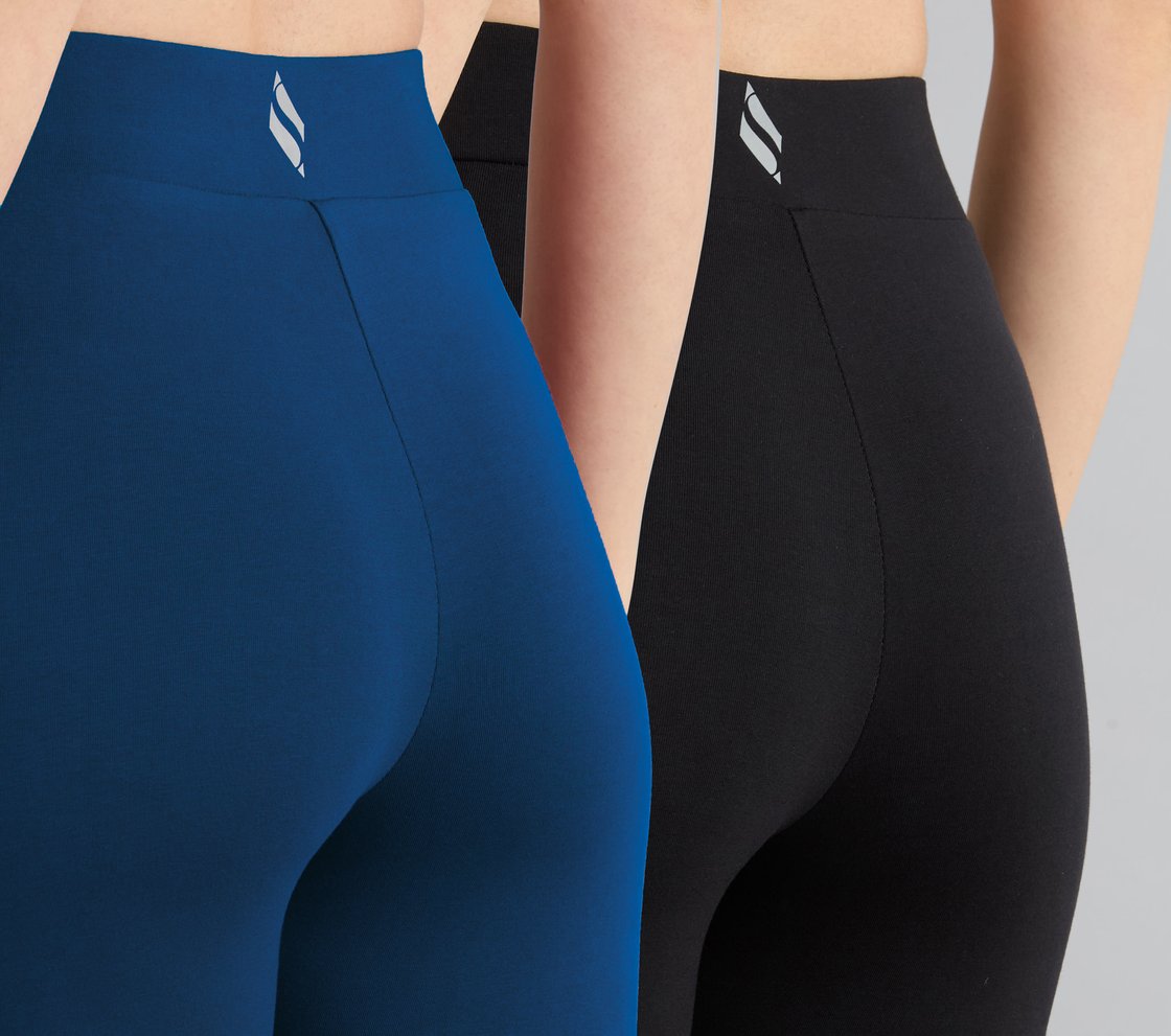 PACK OF 2 LEGGING, LUGGAGE/BLACK Apparel Left View
