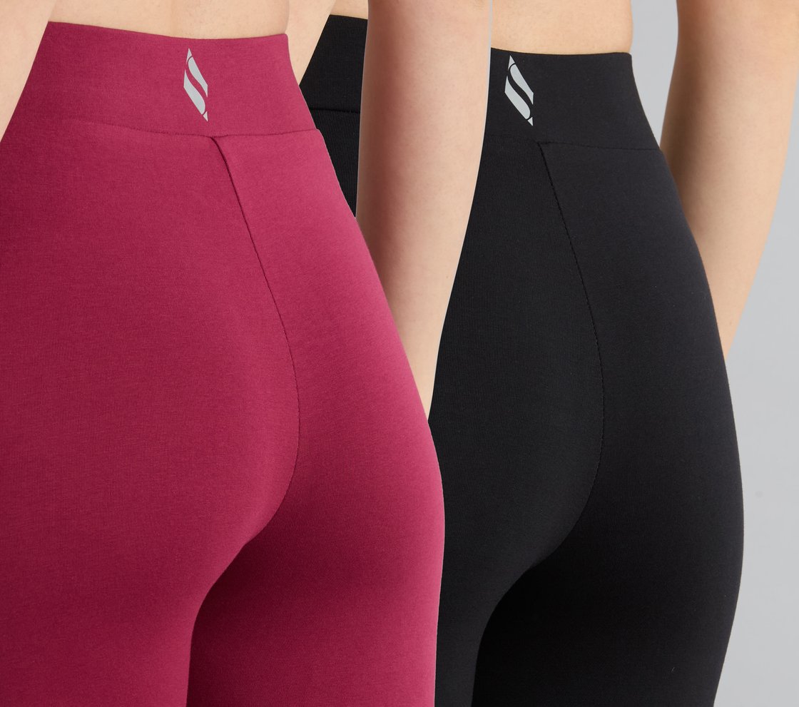 PACK OF 2 LEGGING, WHITE/BLACK/T Apparel Left View