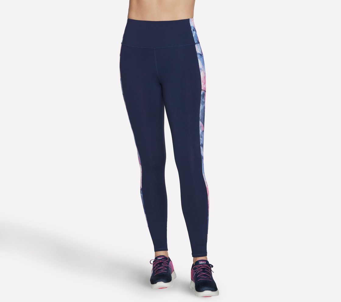 GOWALK SUMMER ROSE HW FL LEGG, NAVY Apparel Lateral View