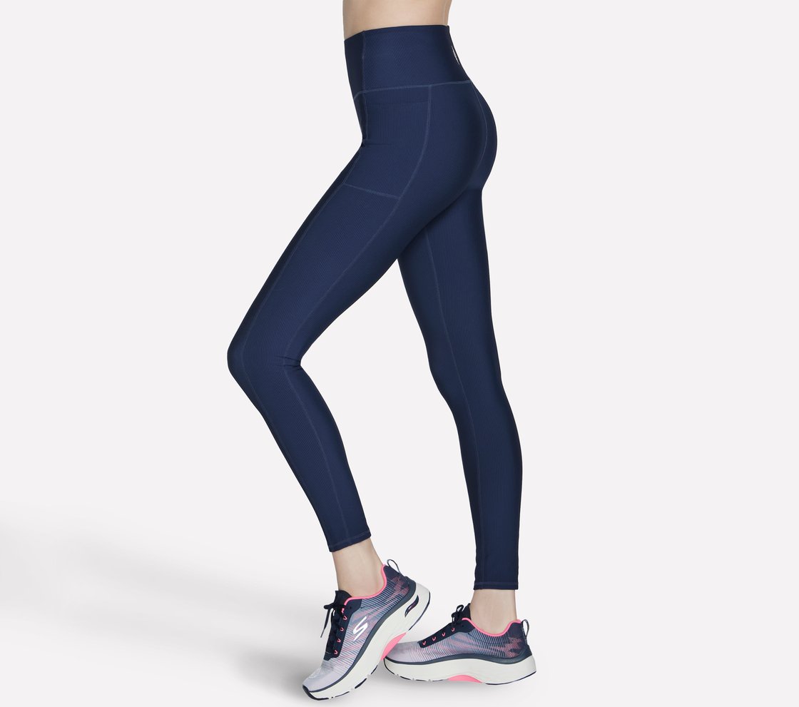 GOFLEX RIB FL HW LEGGING, NNNAVY Apparel Bottom View