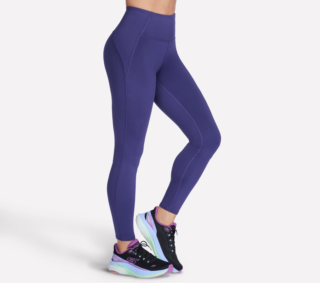 SKECHERS ENDURANCE SEAMLESS LEGGING, NAVY/PURPLE