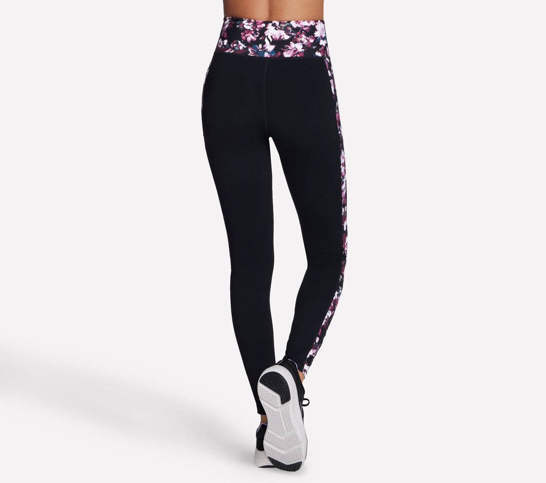 MISTY FLORAL HW FL LEGGING, BLACK/MAUVE Apparel Top View