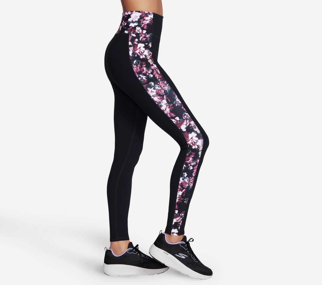 MISTY FLORAL HW FL LEGGING, BLACK/MAUVE Apparel Bottom View
