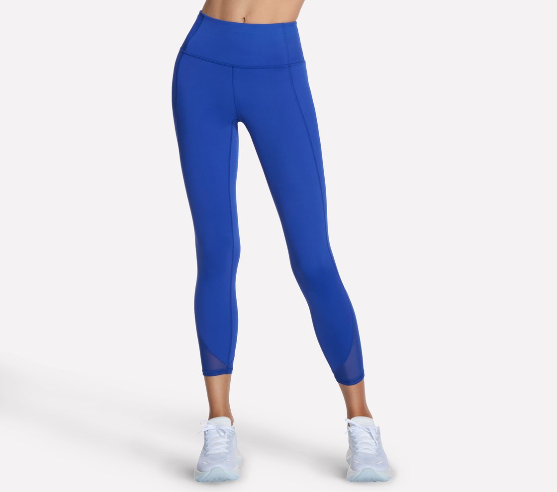SKECHERS TEMPO HW LEGGING, BLUE/GOLD Apparel Lateral View